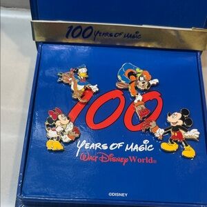 Disney 100 Years of Magic Collection Pin Set Set - Red, Blue, Gold